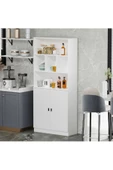 aden home senin evin senin dünyan Çok Amaçlı Dolap, Mutfak Dolabı, Banyo Dolabı, Kiler Erzak Dolabı, Beyaz MDF, MDLP13 - 1