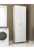 aden home senin evin senin dünyan Beyaz Banyo Dolabı, Banyo Düzenleyici, Tekerlekli Çamaşır Makinesi Boy Dolabı, Banyo Lavabo Dolabı - 2
