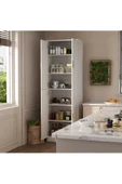 aden home senin evin senin dünyan Beyaz Çok Amaçlı Dolap, %100 Mdf Mutfak Dolabı, Banyo Dolabı, Kiler Erzak Dolabı, Mdlp18 - 1