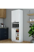 aden home senin evin senin dünyan Çok Amaçlı Dolap, Mutfak Dolabı, Kiler Erzak Dolabı, Beyaz MDF, MDLP21 - 3