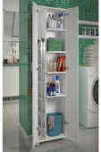 aden home senin evin senin dünyan Beyaz Banyo Dolabı, 2 Kapaklı Büyük Boy Banyo Dolabı, Banyo Lavabo Dolabı, Beyaz Çok Amaçlı Dolap - 1