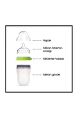 Comotomo Antikolik Silikon Biberon 150ml Pembe - Yavaş Akışlı (0-3 AY) Yenidoğan - 6
