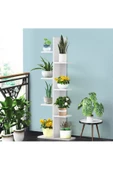 aden home senin evin senin dünyan Saksılık Çiçeklik, Dekoratif Saksı Standı, 4 Katlı Raf, %100 MDF, Kitaplık, Mutfak Banyo Rafı - 2