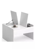 aden home senin evin senin dünyan Orta Sehpa, Beyaz Kapaklı Orta Sehpa, Salon Akıllı Orta Sehpa, Ahşap Sehpa, %100 MDF - 3