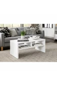 aden home senin evin senin dünyan Orta Sehpa, Beyaz Kapaklı Orta Sehpa, Salon Akıllı Orta Sehpa, Ahşap Sehpa, %100 MDF - 1