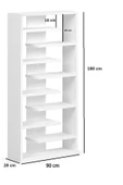 aden home senin evin senin dünyan Dekoratif Kitaplık Raf, Bölmeli Kitaplık, Çok Amaçlı Raf, %100 MDF, Mutfak Banyo Rafı - 7