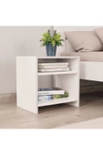 aden home senin evin senin dünyan Beyaz Yan Sehpa, Koltuk Yanı Sehpa, Yatak Yanı Sehpa, Komodin, MDF Yan Sehpa - 1