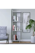 aden home senin evin senin dünyan Beyaz Dekoratif Kitaplık, Dekoratif Kitaplık, Çok Amaçlı Raf, %100 MDF Kitaplık, 160x47cm, MKTP04 - 2