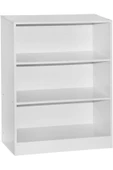 aden home senin evin senin dünyan Beyaz Kitaplık, 3 Raflı Kitaplık,%100 Mdf Çok Amaçlı Raf, Ayakkabılık - 6