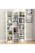 aden home senin evin senin dünyan Beyaz Dekoratif Kitaplık, 14 Raflı Dekoratif Kitaplık, Çok Amaçlı Raf, %100 MDF, 156x88cm, MKTP07 - 1