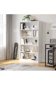 aden home senin evin senin dünyan Beyaz Dekoratif Kitaplık Çok Amaçlı Raf %100 MDF Kitaplık Ayakkabılık Rafı Mutfak Banyo Raf - 1