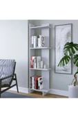 aden home senin evin senin dünyan Beyaz Dekoratif Kitaplık, Dekoratif Kitaplık, Çok Amaçlı Raf, %100 MDF Kitaplık, 160x47cm, MKTP04 - 1