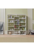 aden home senin evin senin dünyan Beyaz Dekoratif Kitaplık, Dekoratif Kitaplık, Çok Amaçlı Raf, MDF Kitaplık, 135x120cm, MKTP06 - 4