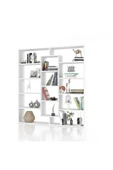aden home senin evin senin dünyan Beyaz Dekoratif Kitaplık, Dekoratif Kitaplık, Çok Amaçlı Raf, MDF Kitaplık, 135x120cm, MKTP06 - 5