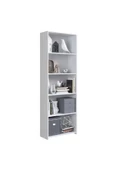 aden home senin evin senin dünyan Beyaz Kitaplık, 5 Raflı Kitaplık, Çok Amaçlı Raf, Ofis Dolabı, %100 MDF, 170x60x24cm, - 2