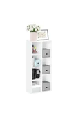 aden home senin evin senin dünyan Beyaz Kitaplık, Raflı Kitaplık, Çok Amaçlı Dolap, 7 Bölmeli Beyaz Mdf - M-ktp11 - 7