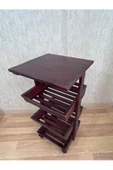 aden home senin evin senin dünyan Ahşap Kitaplık, Dekoratif Ahşap Kitaplık, Dosya dolabı, Tekerlekli Çok Amaçlı Dolap, AKTP02 - 8
