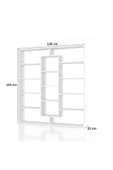 aden home senin evin senin dünyan Beyaz Dekoratif Kitaplık, Dekoratif Kitaplık, Çok Amaçlı Raf, MDF Kitaplık, 135x120cm, MKTP06 - 8