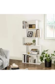 aden home senin evin senin dünyan Beyaz Kitaplık, 5 Raflı Dekoratif Kitaplık, Çok Amaçlı Raf, %100 MDF, 180x70x24cm, MKTP20 - 3
