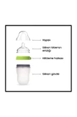 Comotomo Antikolik Silikon Biberon 150ml Yeşil - Yavaş Akışlı (0-3 AY) Yenidoğan - 6
