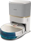 Philips HomeRun 7000 Serisi Aqua XU7100/02 Çöp İstasyonlu Beyaz Gold Akıllı Robot Süpürge - 1