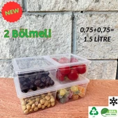 Superpup Saklama Kabı Bölmeli 1.5 Litre 10 Adet Mikrodalga Buzdolabı Dondurucu Uygun Pp5 - 1