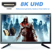 Polham 90 Derece HDMİ to 8K 60Hz HDMİ Çevirici Adaptör, 1K,2K,4K HDMİ Girişi 8K HDMİ Dönüştürücü Başlık - 2