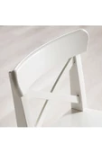 Bar Sandalyesi Beyaz Renk 74 cm MeridyenDukkan Masif Ahşap Yüksek Sandalye - 5