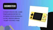 Cosmostech LDK Game Taşınabilir Retro El Atarisi Oyun Konsolu 2.6 inç ekran Ekran -10.000+ Oyunlu Sarı - 1