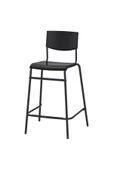 STIG Siyah 63 cm Modern Bar Sandalyesi Metal - 1