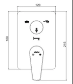 ECA Niobe Ankastre Gömme Banyo Bataryası Duş Seti Tüm Parçalar Dahil 40x40 thumbnail 12