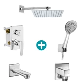 ECA Niobe Ankastre Gömme Banyo Bataryası Duş Seti Tüm Parçalar Dahil 30x30 thumbnail 1