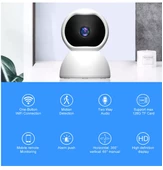 Wifi Güvenlik Kamerası 2mp 1080p Hd Akıllı Ip Kamera Onvif V380 Pro 360° - 2