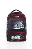 Young 51724 Off Road Okul ve Sırt Çantası + Beslenme Çantası Grey/Red - 1
