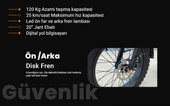 OLA Electrobold EB2 Elektrikli Bisiklet 20” Jant Fat Bike Elektrikli Bisiklet Siyah - 10