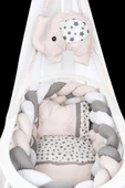 TommyBaby Masal Sepet Beşik Ahşap Beşik Örgülü Uyku Setli Doğal Ahşap Beşik - 6