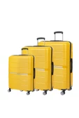 Kırılmaz Slikon Polipropilen 3'lü Valiz Seti Büyük / Orta / Kabin Boy - 1