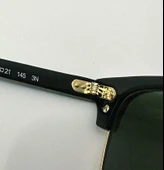 Ray-Ban Clubmaster 3016 W0365 Black/Gold-Green Güneş Gözlüğü - 3