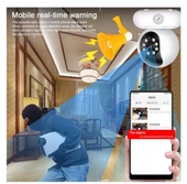 1080p Çift Wifi 2.4/5 Ghz Ip Kamera Akıllı Ev Güvenlik Bebek Hareket Izleme Sesli Interkom Uzaktan - 2