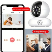 1080p Çift Wifi 2.4/5 Ghz Ip Kamera Akıllı Ev Güvenlik Bebek Hareket Izleme Sesli Interkom Uzaktan - 4