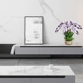 Nettenevime 4lü Set Yapay Çiçek Beyaz Mor Çilli Islak Orkide ve 2 Adet Orkide Yaprağı Gerçeksi Doku Uzun Dal 90cm - 2