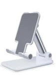 Profesyonel Tablet Ve Telefon Tutucu Stand 2 Kademeli Uzunluk Beyaz thumbnail 1