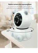Panda Görünümlü 360° 1080p Ip Güvenlik Kamerası Gece Görüşlü Wifi Kamera - 2