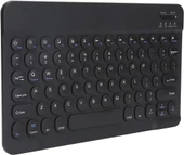 Wenn Ultra E140A 14" Uyumlu Kablosuz Bluetooth Şarj Edilebilir Yuvarlak Tuşlu Klavye - Siyah - 4