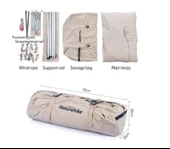 Naturehike Profound 9.6 Carpa Glamping Aile Çadırı | Cotton Pyramid Kanvas | thumbnail 3