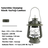 Naturehike Glamping Klasik GazYağı Lambası - 7