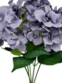 Nettenevime Yapay Çiçek Ortanca Çiçeği Demeti 43 cm Açık Koyu Lila thumbnail 5