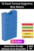 Premium Uzun Süre Sıcağa Güneşe Isıya Dayanıklı 12 Saat Termal Soğutma Buz Aküsü Kasedi 5'li - 1
