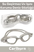 Premium Ayarlanabilir Kayış Su Geçirmez Uv Işını Koruma Silikon Plastik Antifog Kutulu Deniz Gözlüğü - 1