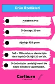 Profesyonel Seri Dayanıklı Yüksek Kalite Mini Gymball 20cm Pembe Pilates Topu Şişirme Pompa Hediyeli - 3